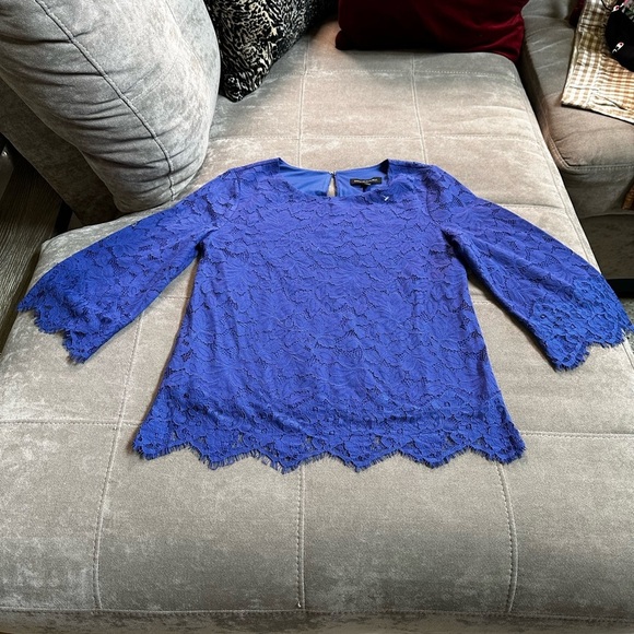 Banana Republic Cobalt Lace Top - Picture 3 of 11